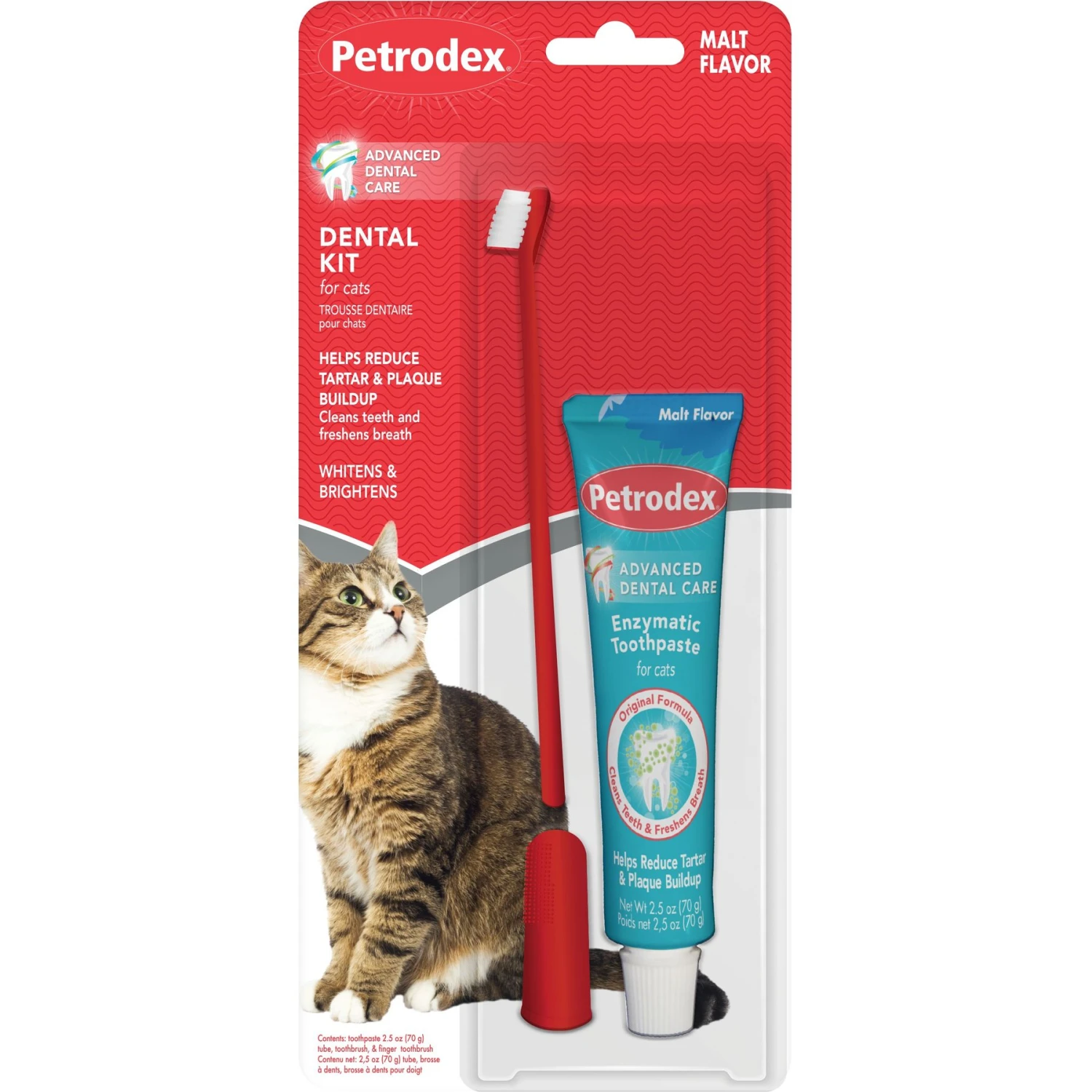 Sentry Petrodex Veterinary Strength Enzymatic Malt Flavor Cat Dental Kit 3 Sentry Petrodex Veterinary Strength Enzymatic Malt Flavor Cat Dental Kit