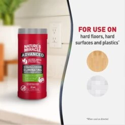 Nature's Miracle Advanced Hard Surfaces Stain & Odor Eliminator Wipes, 30 Count -Furry Friends 716550 PT3. AC SS1800 V1669678799