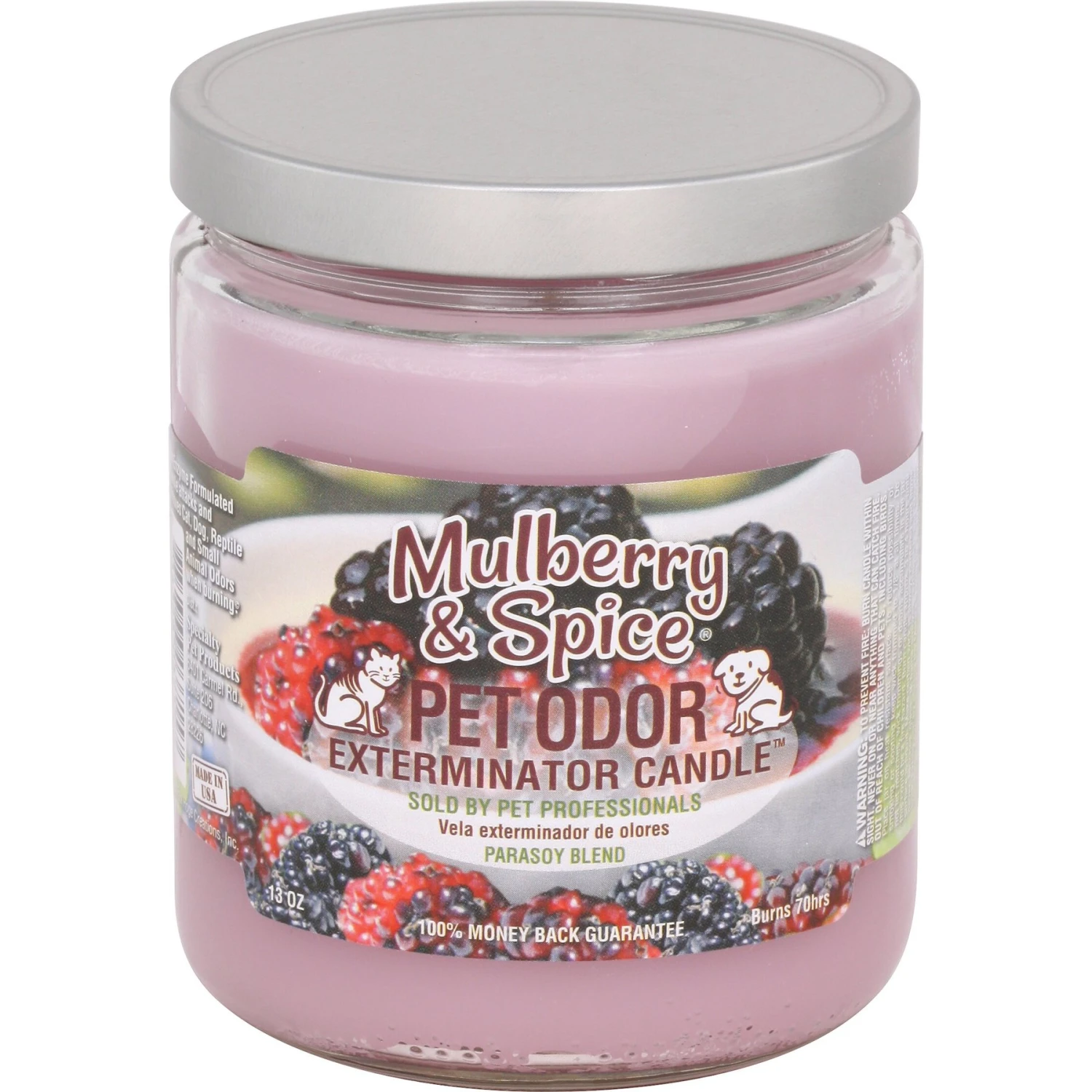 Pet Odor Exterminator Mulberry & Spice Deodorizing Candle 3 Pet Odor Exterminator Mulberry & Spice Deodorizing Candle