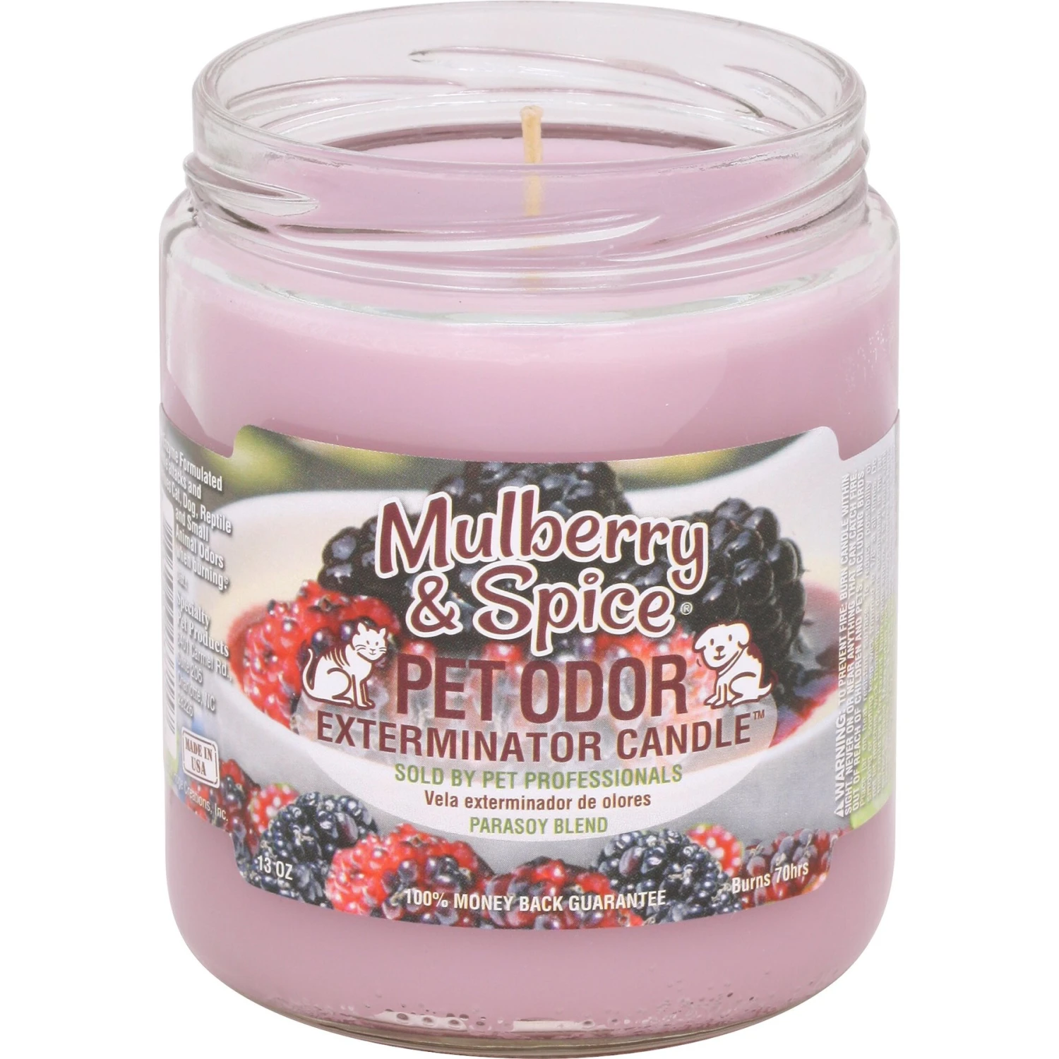 Pet Odor Exterminator Mulberry & Spice Deodorizing Candle 4 Pet Odor Exterminator Mulberry & Spice Deodorizing Candle - Image 2