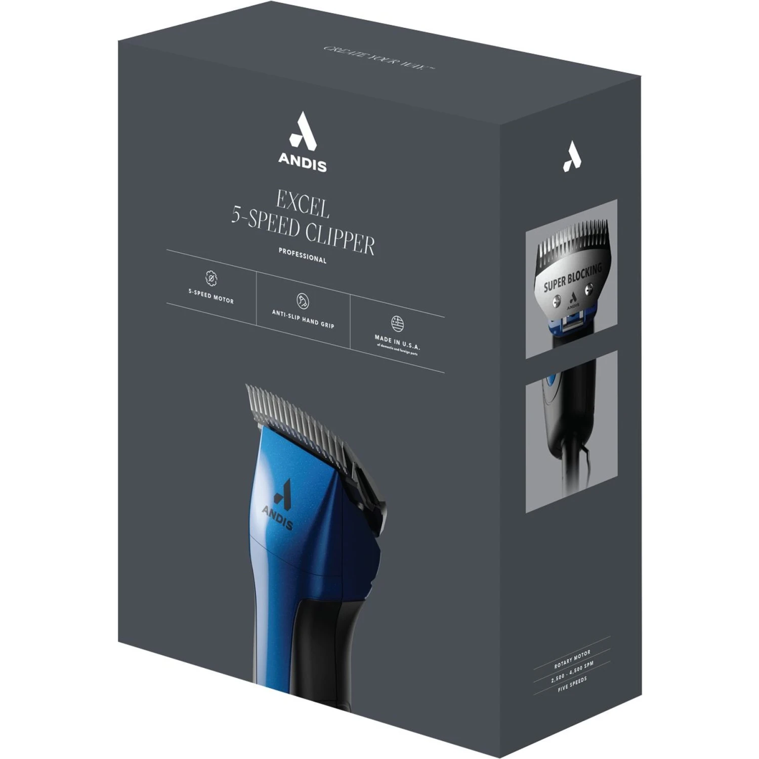 Andis Excel 5-Speed+ Detachable Blade Clipper With Super Blocking Blade 7 Andis Excel 5-Speed+ Detachable Blade Clipper With Super Blocking Blade - Image 5