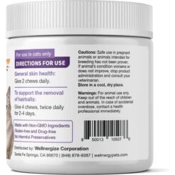 Wellnergy Pets Hairball Control Multivitamin Supplement For Cats, 70 Count -Furry Friends 727526 PT2. AC SS1800 V1673977426