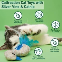Hartz Cattraction Crinkle Mice Cat Toy, Multi Color, 10 Count -Furry Friends 731710 PT4. AC SS1800 V1670513849
