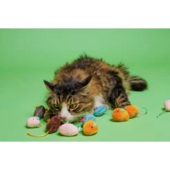 Hartz Cattraction Crinkle Mice Cat Toy, Multi Color, 10 Count -Furry Friends 731710 PT6. AC SS1800 V1670513851