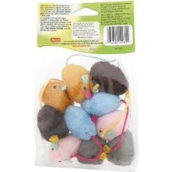 Hartz Cattraction Crinkle Mice Cat Toy, Multi Color, 10 Count -Furry Friends 731710 PT8. AC SS1800 V1670512703