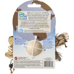 Ethical Pet Love The Earth Wood Feather Plush Cat Toy, Assorted -Furry Friends 736574 PT3. AC SS1800 V1683294527