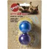 Ethical Pet Kitty Electronic Ball Cat Toy, Blue/Purple, 2 Count