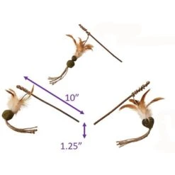 Ethical Pet Teaser Wand Cat Toy With Catnip, Assorted -Furry Friends 736742 PT6. AC SS1800 V1683815628