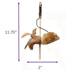 Ethical Pet Squeakeeez Plush Mouse Teaser Wand Cat Toy With Catnip, Assorted -Furry Friends 736798 PT3. AC SS1800 V1683815633