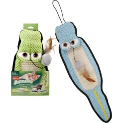 Frisco Natural Catnip & Hartz Cattraction Silver Vine & Catnip Gator Cat Scratcher Toy, Color Varies -Furry Friends 737470 PT5. AC SS1800 V1683212076