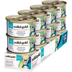 Solid Gold Nature's Harmony Chicken & Duck Recipe In Gravy Grain-Free Wet Cat Food, 2.8-oz-can, 24 Count