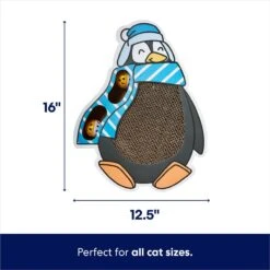 Frisco Holiday Penguin Interactive Maze & Scratch Cardboard Cat Toy With Catnip -Furry Friends 739766 PT1. AC SS1800 V1694809430