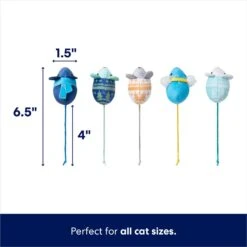 Frisco Holiday Festive Arctic Blues Mice Plush Cat Toy With Catnip 7 Frisco Holiday Festive Arctic Blues Mice Plush Cat Toy With Catnip -Furry Friends 740070 PT1. AC SS1800 V1695043430