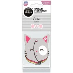 Aroma Car Cutie Series Air Fresheners & Cat Deodorizer, 3 Count