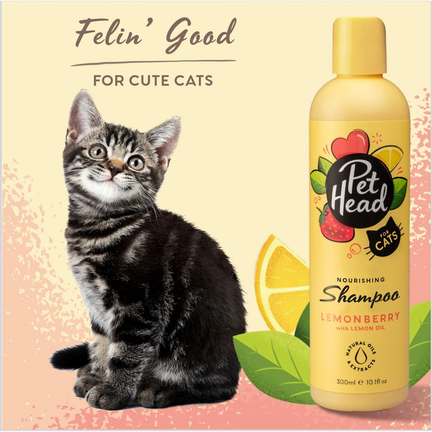 Pet Head Felin' Good Vegan Cat Shampoo, 10.1-oz Bottle 5 Pet Head Felin' Good Vegan Cat Shampoo, 10.1-oz Bottle - Image 3
