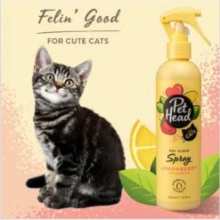 Pet Head Felin' Good Spray Vegan Cat Deodorizer, 10.1-oz Bottle -Furry Friends 750334 PT2. AC SS1800 V1675108512