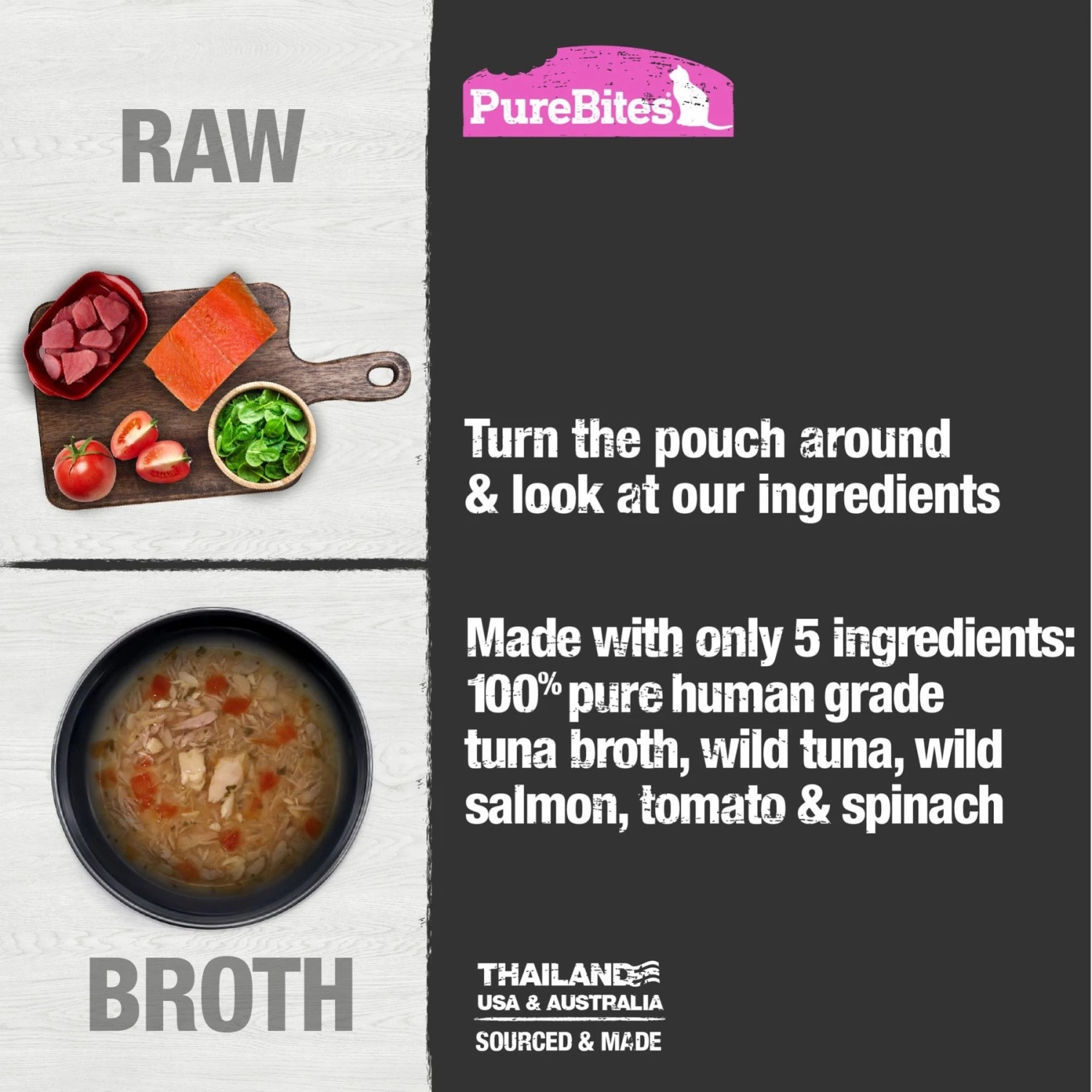 PureBites Cat Broths Tuna & Salmon Food Topping 5 PureBites Cat Broths Tuna & Salmon Food Topping - Image 3