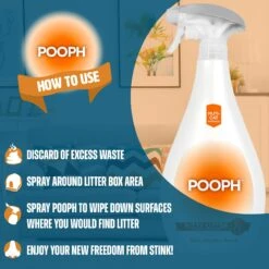 POOPH Kitty Litter Cat Odor Eliminator, 32-oz Bottle -Furry Friends 751798 PT4. AC SS1800 V1683210619
