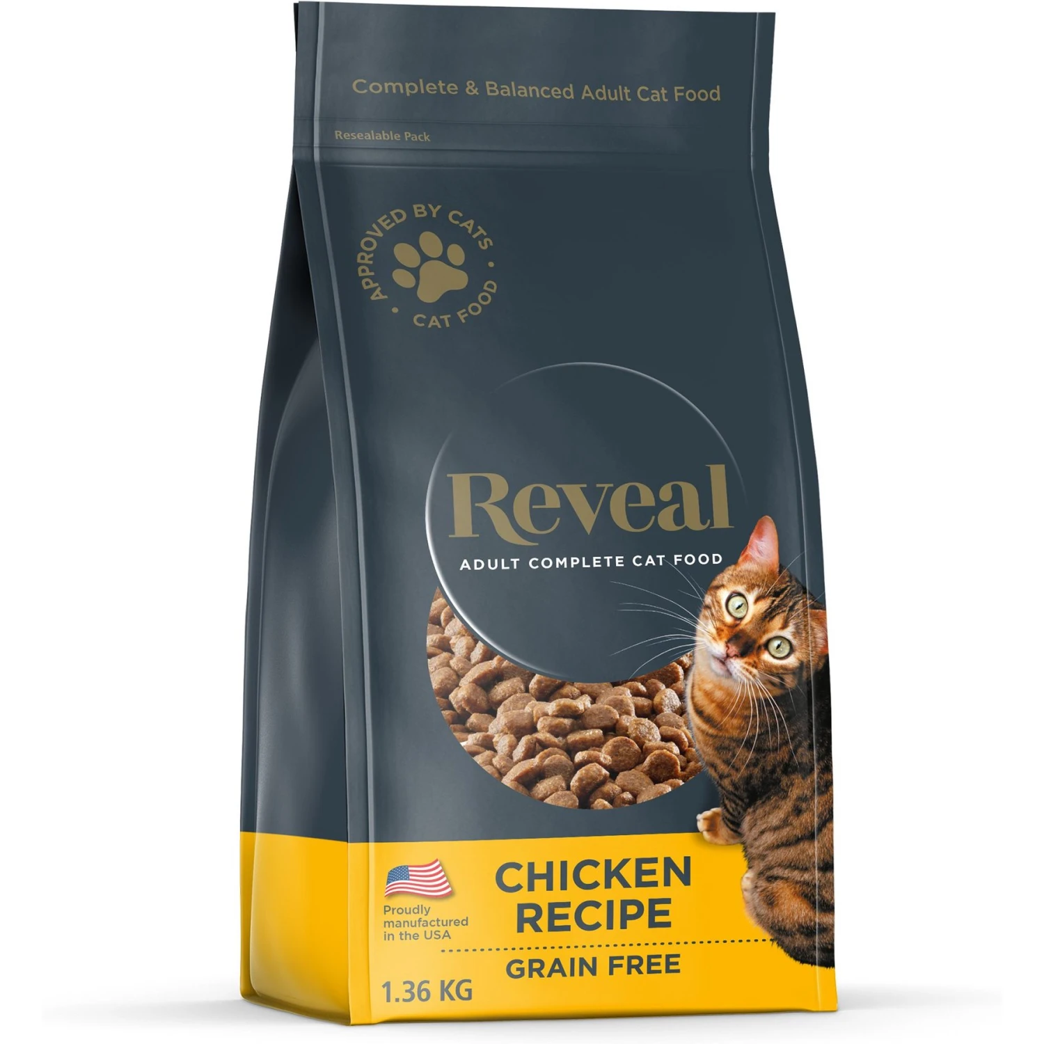Reveal Natural Complete & Balanced Grain-Free Chicken Recipe Dry Cat Food, 3-lb Bag 3 Reveal Natural Complete & Balanced Grain-Free Chicken Recipe Dry Cat Food, 3-lb Bag