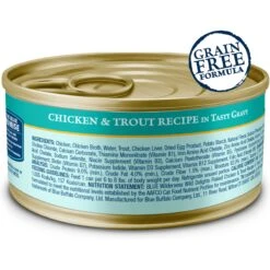 Blue Buffalo Wilderness Wild Delights Flaked Chicken & Trout Grain-Free Canned Cat Food -Furry Friends 75646 PT1. AC SS1800 V1646787991