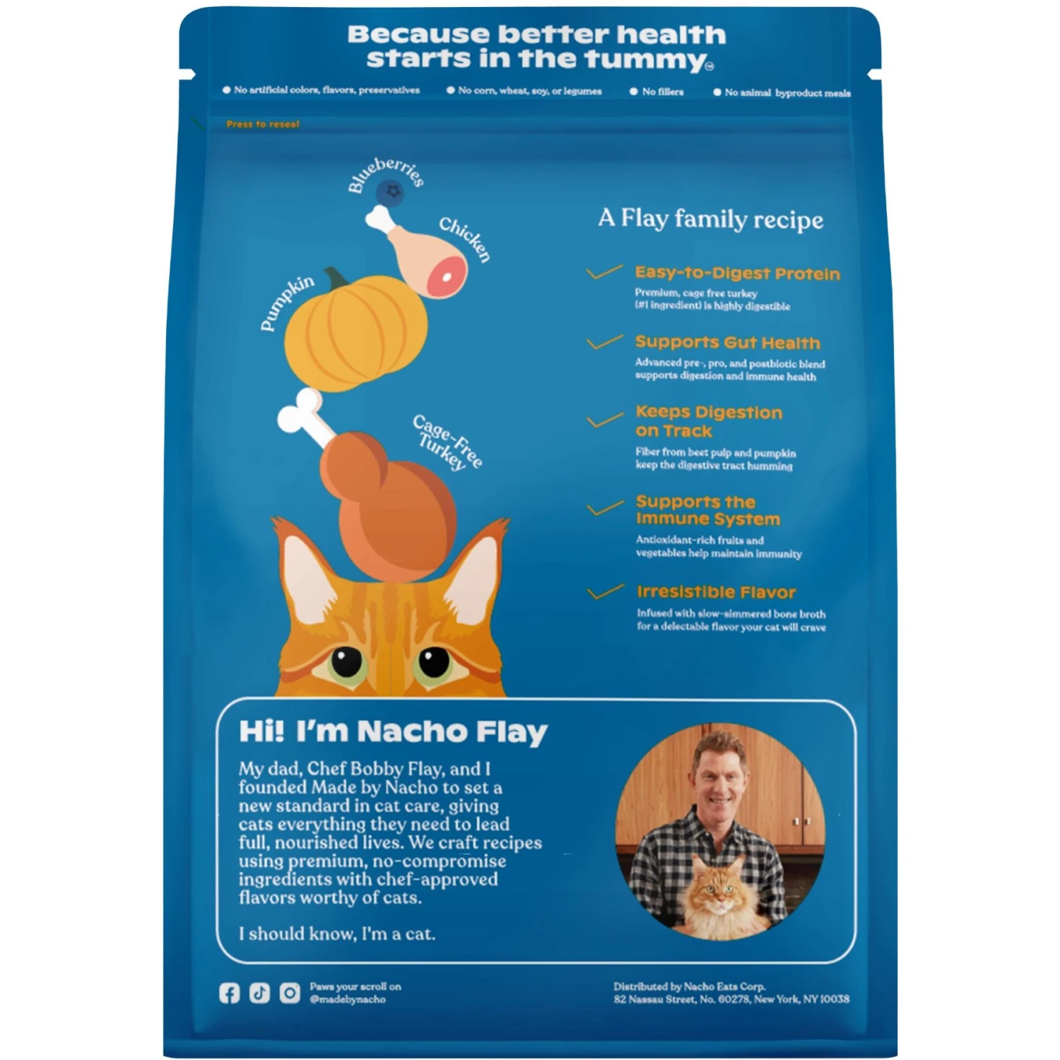 Made By Nacho Digestive Support Cage-Free Turkey & Pumpkin Recipe Dry Cat Food 4 Made By Nacho Digestive Support Cage-Free Turkey & Pumpkin Recipe Dry Cat Food - Image 2