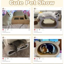 Coziwow Car-Shaped Cat Scratcher Board With Catnip -Furry Friends 756702 PT7. AC SS1800 V1676308995