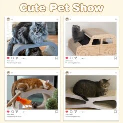 Coziwow Car-Shaped Cat Scratcher Board With Catnip -Furry Friends 756702 PT8. AC SS1800 V1676318636