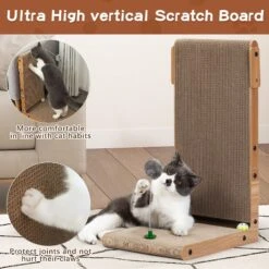 Coziwow L-Shaped Cat Scratcher Toy With Catnip, Walnut -Furry Friends 756734 PT6. AC SS1800 V1686073080