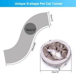 Ownpets S Shape Tunnel Cat Toy 15 Ownpets S Shape Tunnel Cat Toy -Furry Friends 759126 PT6. AC SS1800 V1674511965