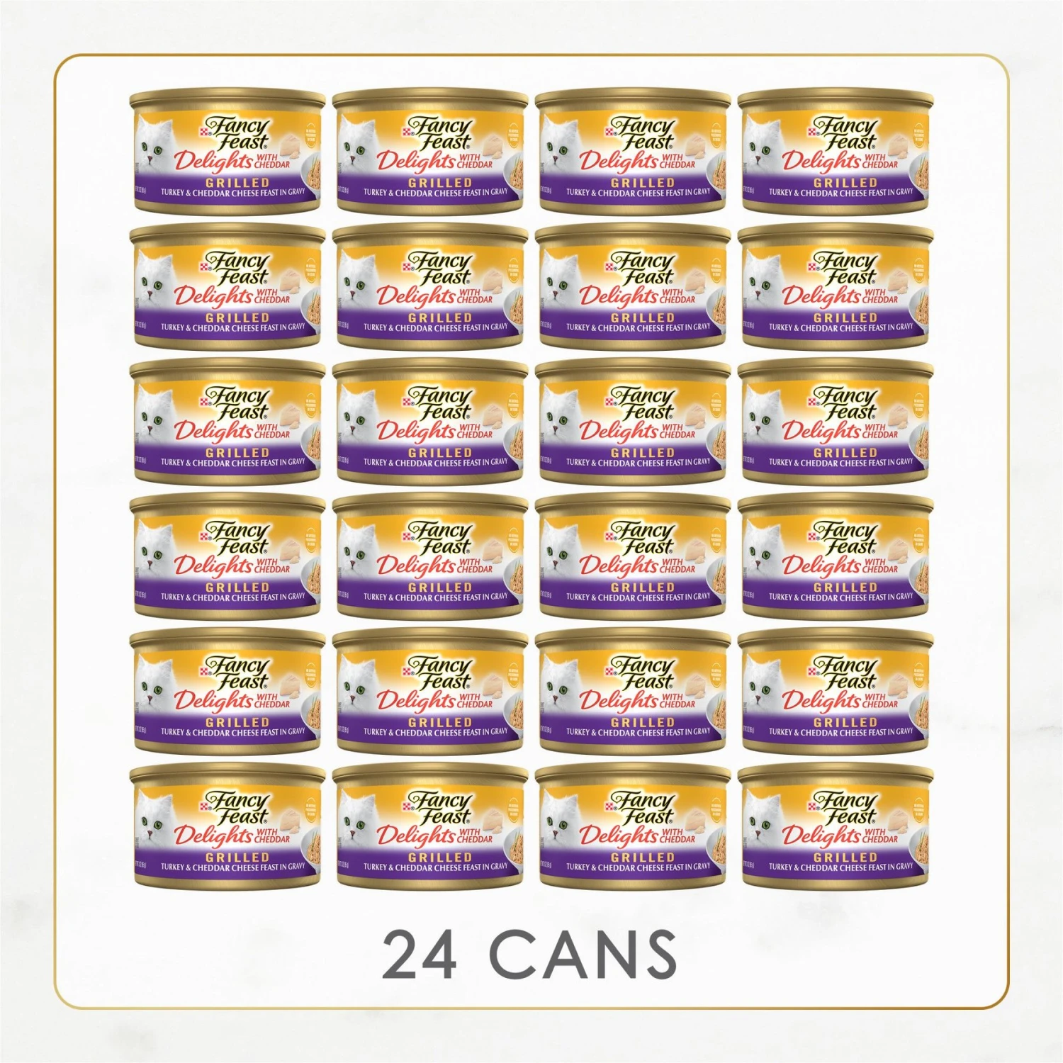 Fancy Feast Delights With Cheddar Grilled Turkey & Cheddar Cheese Feast In Gravy Canned Cat Food 4 Fancy Feast Delights With Cheddar Grilled Turkey & Cheddar Cheese Feast In Gravy Canned Cat Food - Image 2