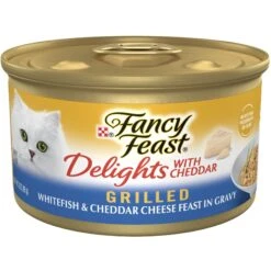 Fancy Feast Delights With Cheddar Grilled Whitefish & Cheddar Cheese Feast In Gravy Canned Cat Food