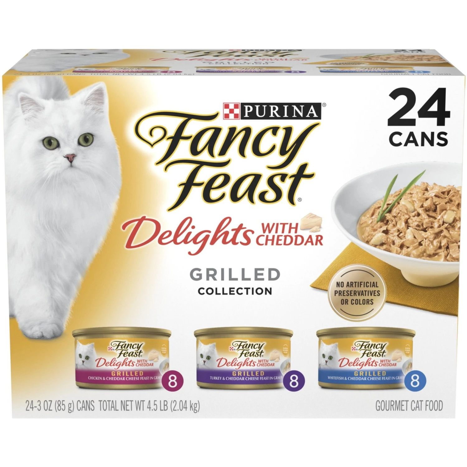 Fancy Feast Delights With Cheddar Grilled Variety Pack Canned Cat Food 3 Fancy Feast Delights With Cheddar Grilled Variety Pack Canned Cat Food