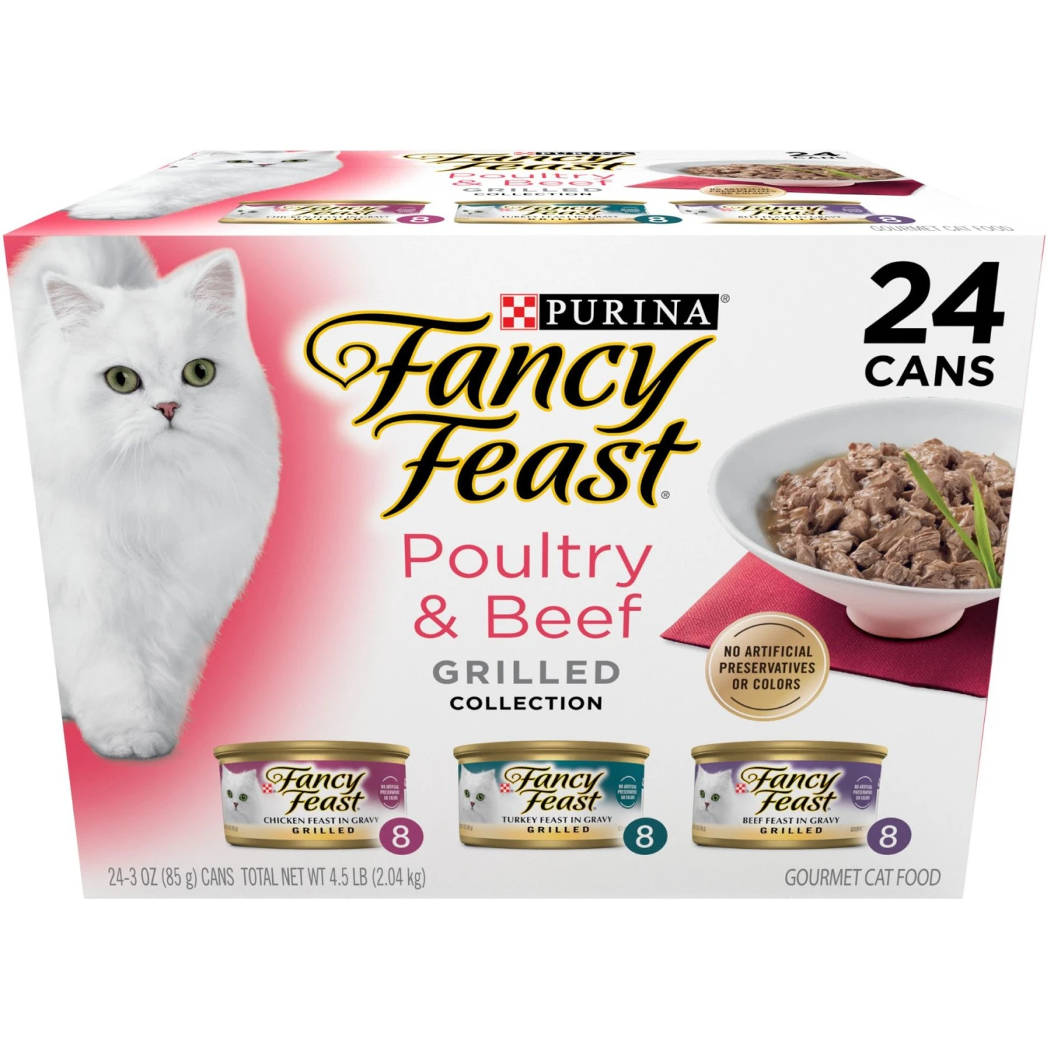 Fancy Feast Grilled Poultry & Beef Feast Variety Pack Canned Cat Food 3 Fancy Feast Grilled Poultry & Beef Feast Variety Pack Canned Cat Food
