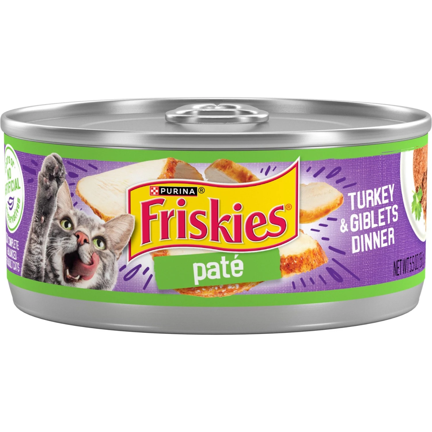 Friskies Classic Pate Turkey & Giblets Dinner Canned Cat Food 3 Friskies Classic Pate Turkey & Giblets Dinner Canned Cat Food