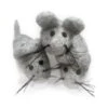 Earthtone Solutions Felted Wool Cat Mouse Toys, 3-pack