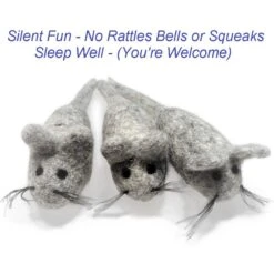 Earthtone Solutions Felted Wool Cat Mouse Toys, 3-pack -Furry Friends 762510 PT3. AC SS1800 V1676747412