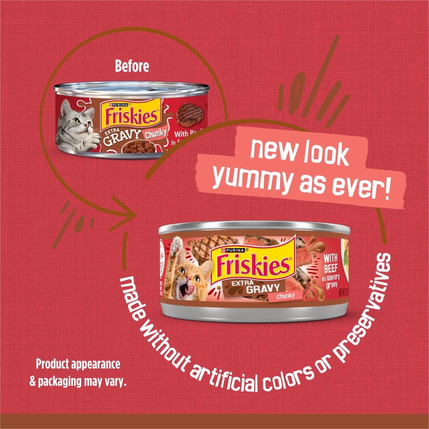Friskies Extra Gravy Chunky With Beef In Savory Gravy Canned Cat Food 4 Friskies Extra Gravy Chunky With Beef In Savory Gravy Canned Cat Food - Image 2