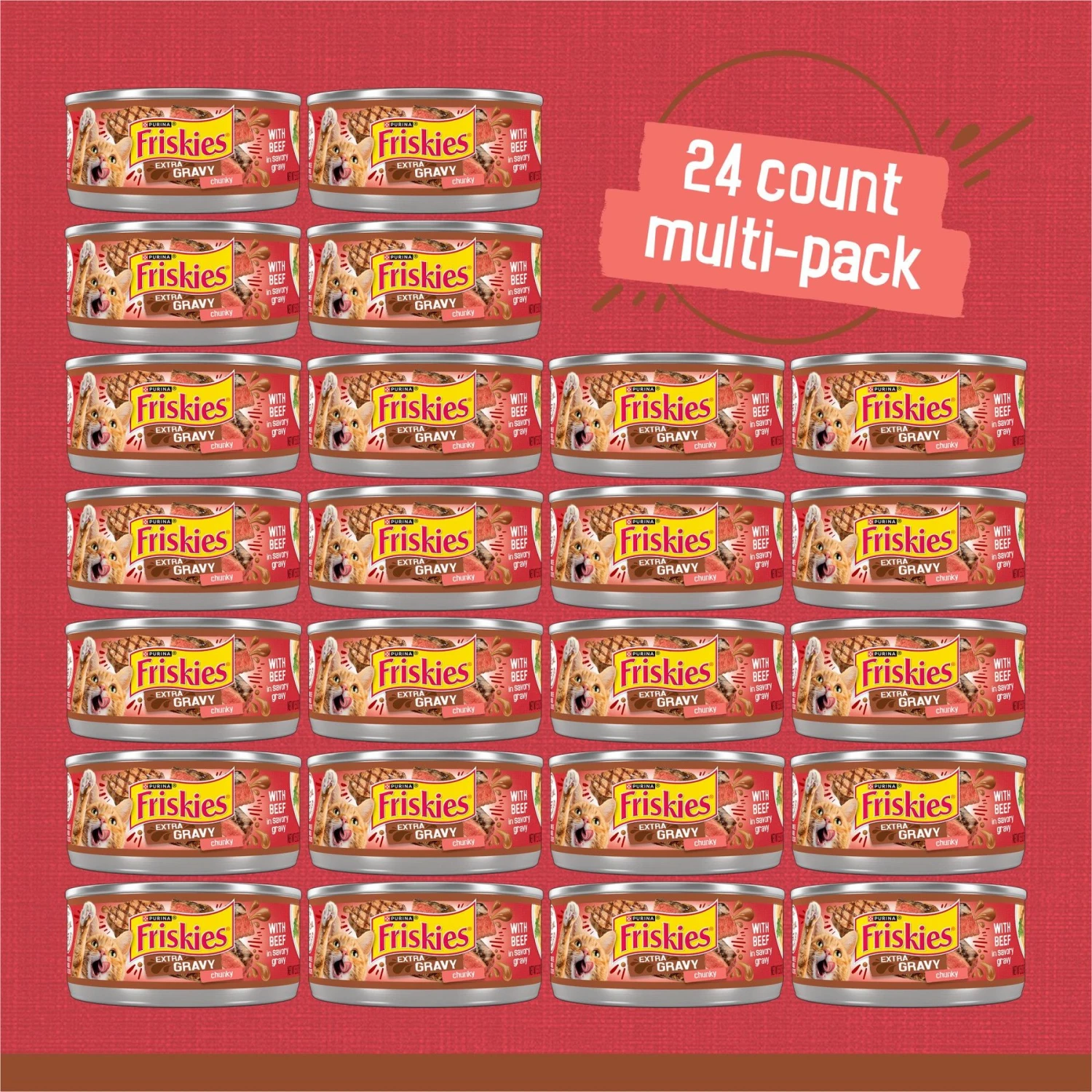 Friskies Extra Gravy Chunky With Beef In Savory Gravy Canned Cat Food 5 Friskies Extra Gravy Chunky With Beef In Savory Gravy Canned Cat Food - Image 3