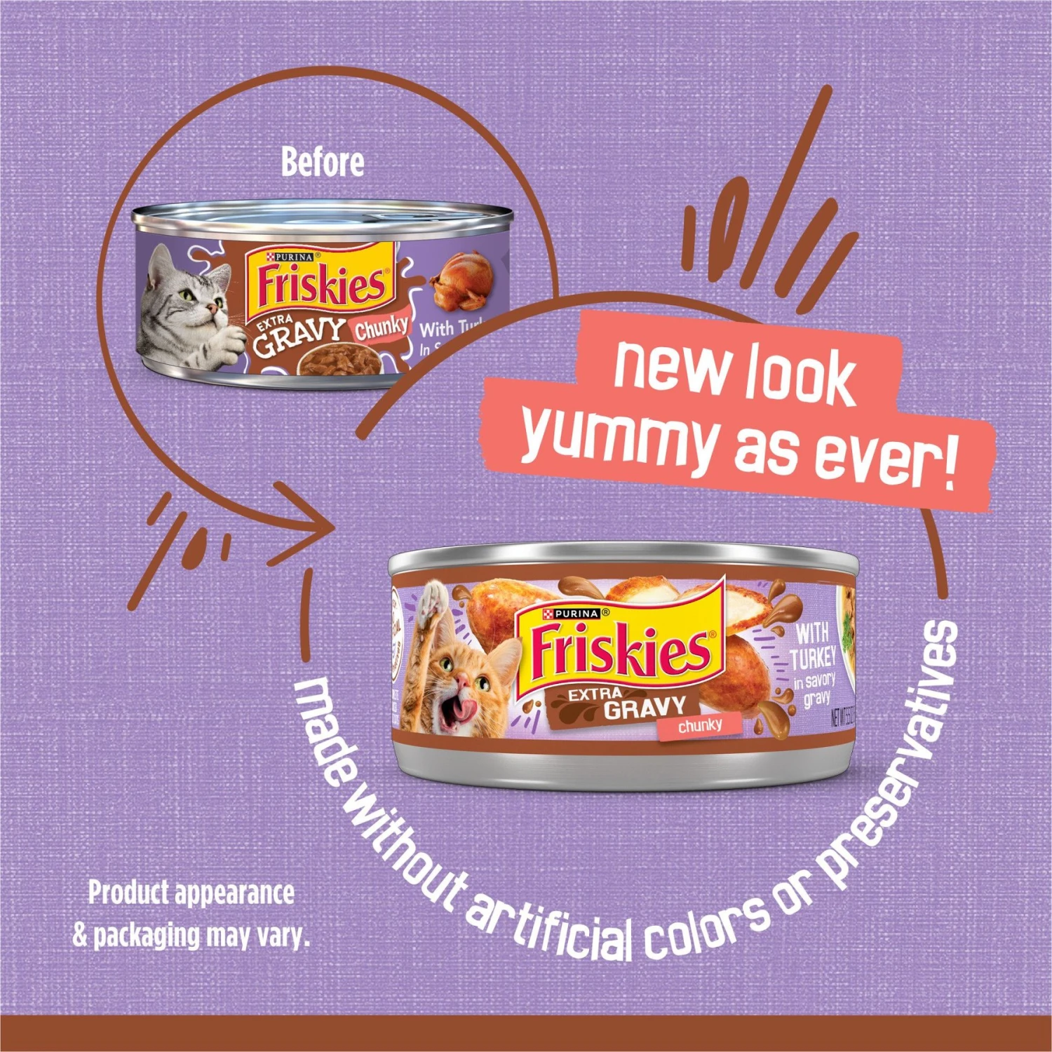 Friskies Extra Gravy Chunky With Turkey In Savory Gravy Canned Cat Food 4 Friskies Extra Gravy Chunky With Turkey In Savory Gravy Canned Cat Food - Image 2