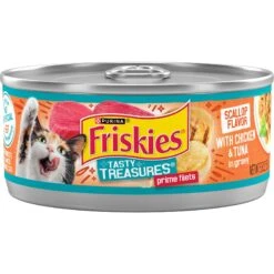 Friskies Tasty Treasures Chicken, Tuna & Scallop Flavor In Gravy Canned Cat Food