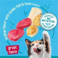 Friskies Tasty Treasures With Ocean Fish & Tuna & Scallop Flavor Wet Cat Food. 5.5-oz Can -Furry Friends 76346 PT3. AC SS1800 V1700161707