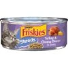 Friskies Savory Shreds Turkey & Cheese Dinner In Gravy Canned Cat Food -Furry Friends 76356 MAIN. AC SS1800 V1700161237