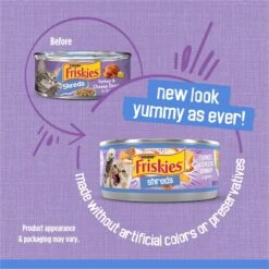 Friskies Savory Shreds Turkey & Cheese Dinner In Gravy Canned Cat Food -Furry Friends 76356 PT1. AC SS1800 V1700157732