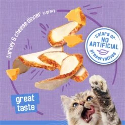 Friskies Savory Shreds Turkey & Cheese Dinner In Gravy Canned Cat Food -Furry Friends 76356 PT3. AC SS1800 V1700161188