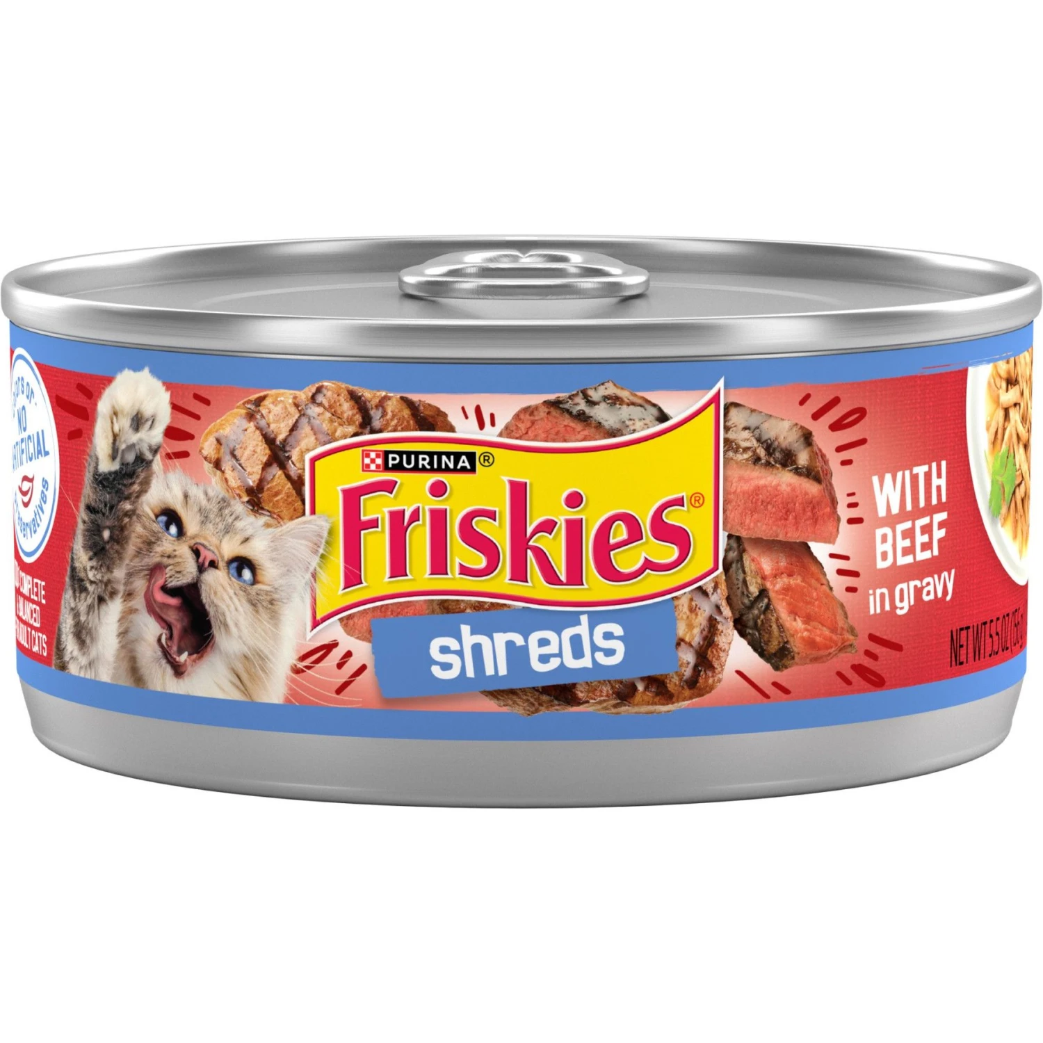 Friskies Savory Shreds With Beef In Gravy Canned Cat Food 3 Friskies Savory Shreds With Beef In Gravy Canned Cat Food