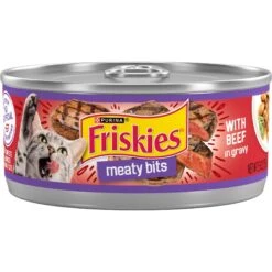 Friskies Meaty Bits With Beef In Gravy Canned Cat Food