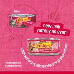 Friskies Prime Filets With Salmon & Beef In Sauce Canned Cat Food 12 Friskies Prime Filets With Salmon & Beef In Sauce Canned Cat Food -Furry Friends 76397 PT1. AC SS1800 V1700156304