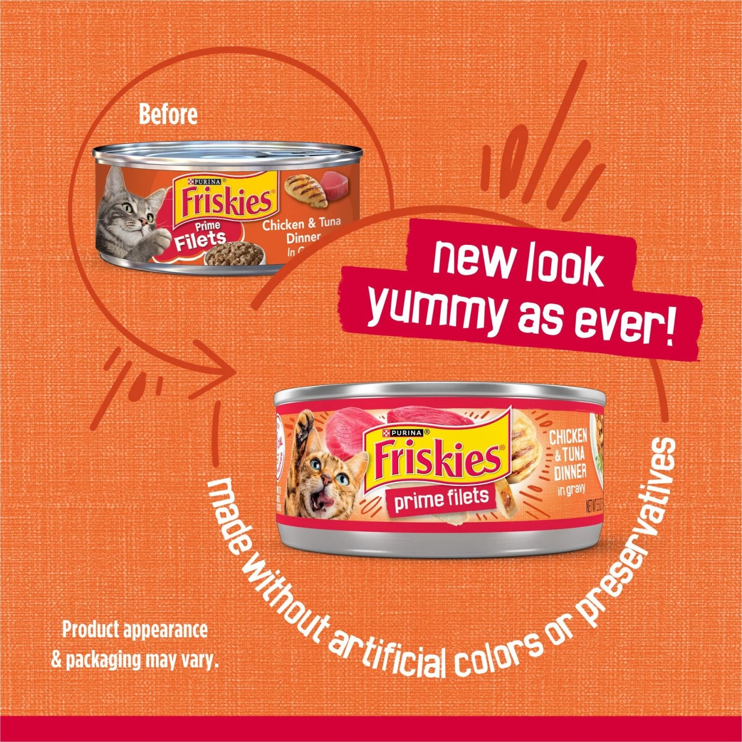 Friskies Prime Filets Chicken & Tuna Dinner In Gravy Canned Cat Food 4 Friskies Prime Filets Chicken & Tuna Dinner In Gravy Canned Cat Food - Image 2
