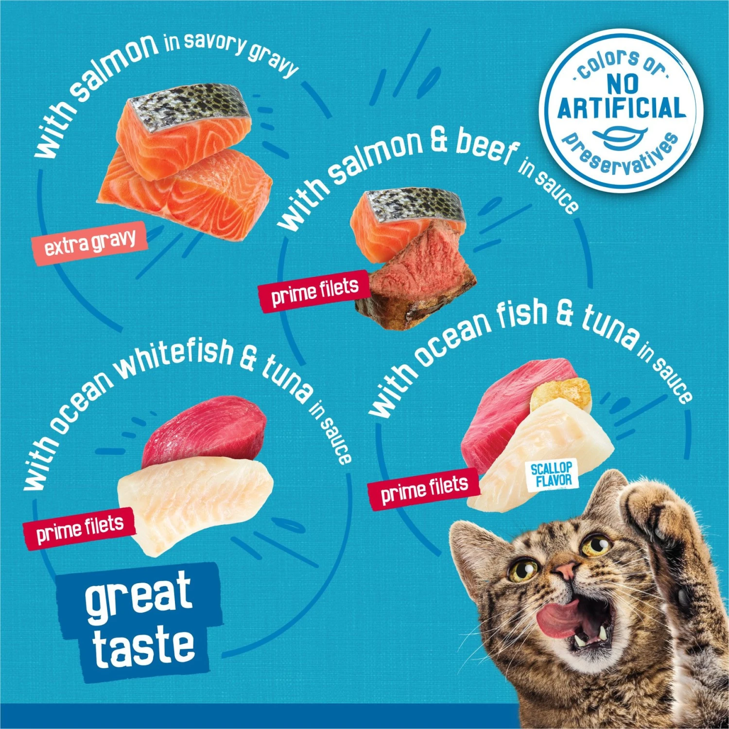 Friskies Fish-A-Licious Variety Pack Canned Cat Food 4 Friskies Fish-A-Licious Variety Pack Canned Cat Food - Image 2