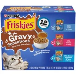 Friskies Gravy Sensations Seafood Favorites Wet Cat Food Pouches